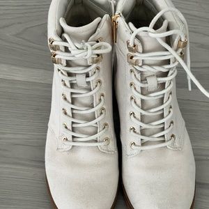 Michael Kors Combat Boots Light Cream Size 6.5.